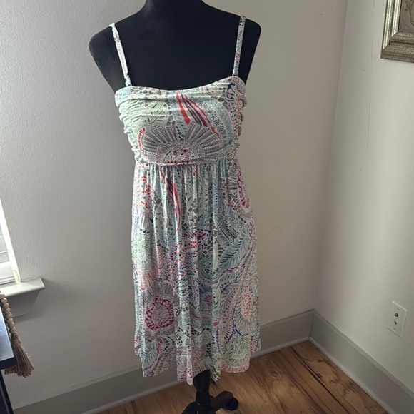Soma Sz M paisley print adjustable straps casual summer dress Sz M - Picture 1 of 6